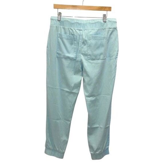 Bella Dahl Womens Elastic Waist Drawstring Cropped Jogger Pants Aqua Large NWT - Picture 5 of 11